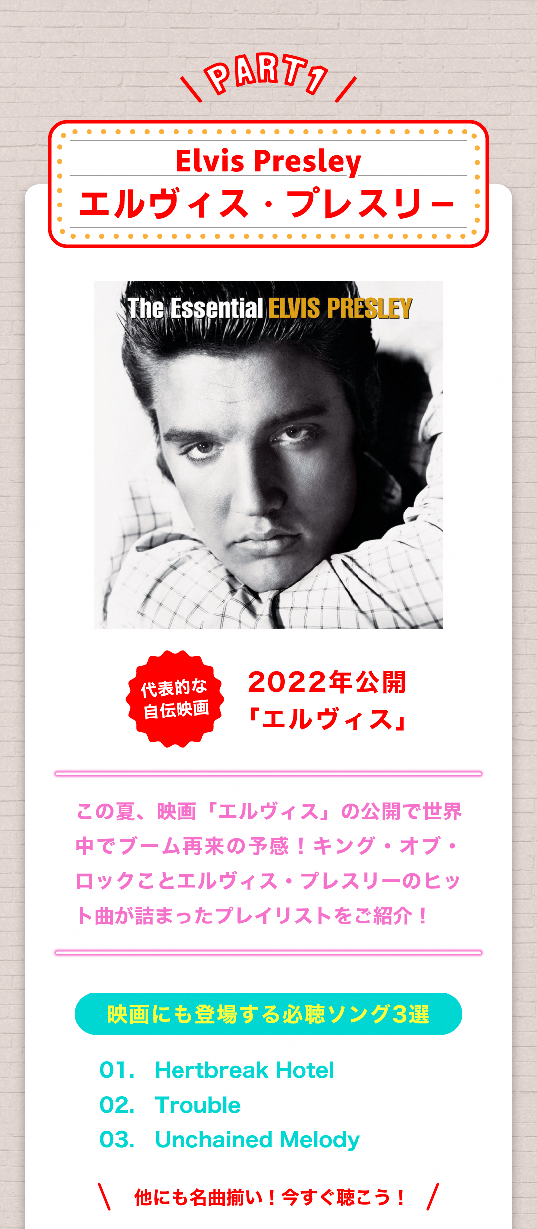 ☆闇に響く声☆映画パンフレット☆当時物☆エルヴィス