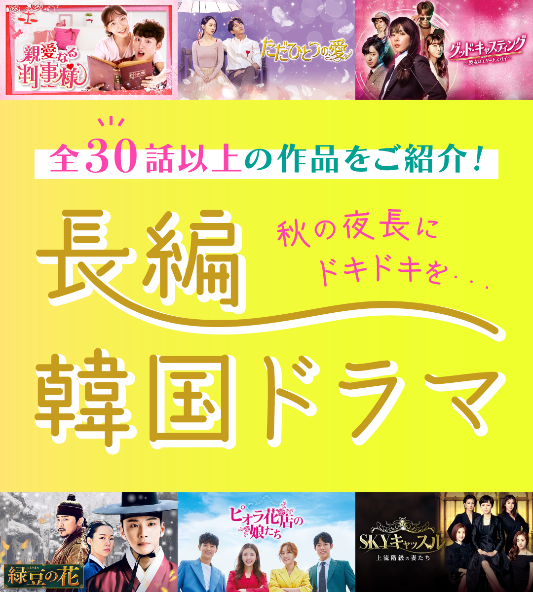 秋の夜長にドキドキを… 長編韓国ドラマ特集
