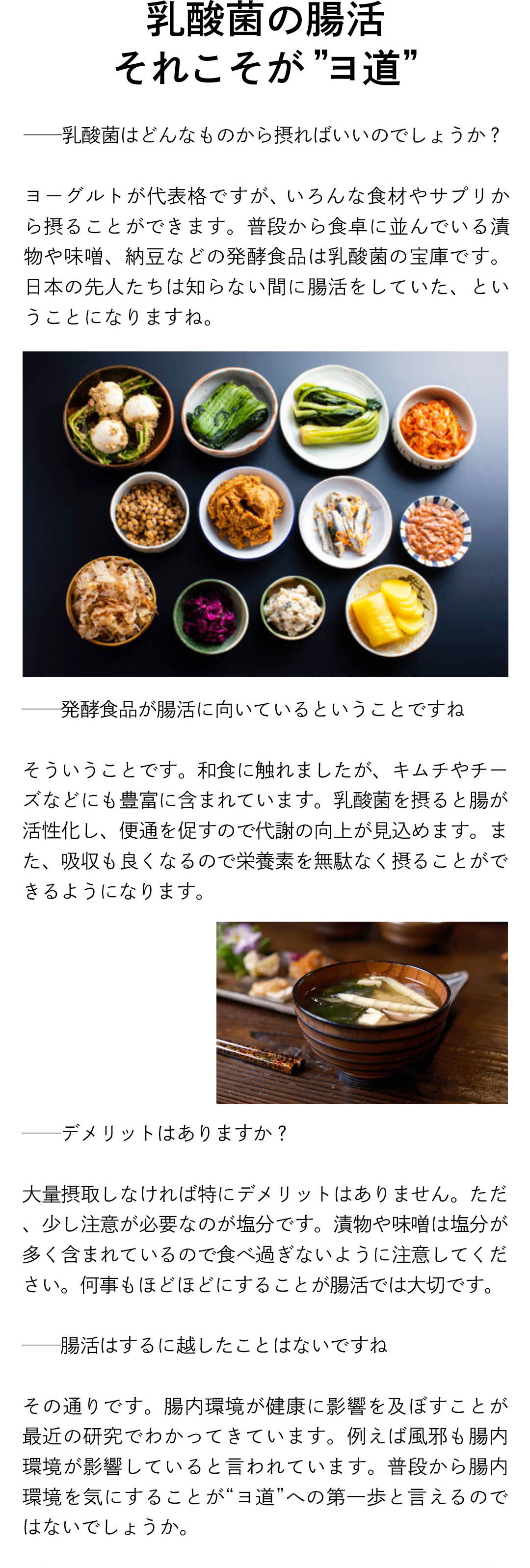 乳酸菌の腸活 それこそが【ヨ道】