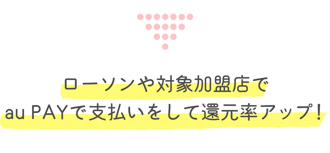 ローソンや対象加盟店でau PAYで支払いをして還元率アップ!