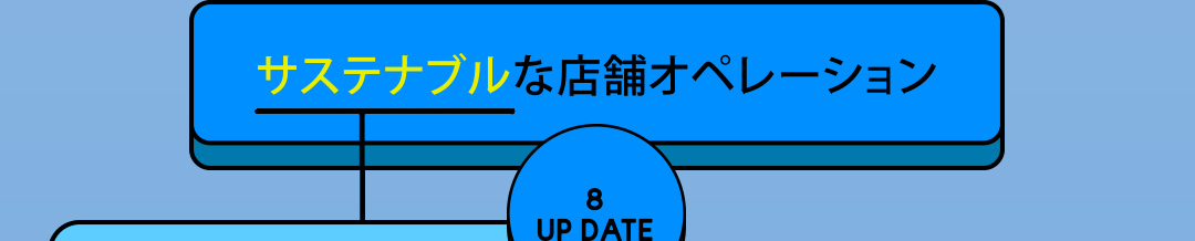 サステナブルな店舗オペレーション 8 UP DATE