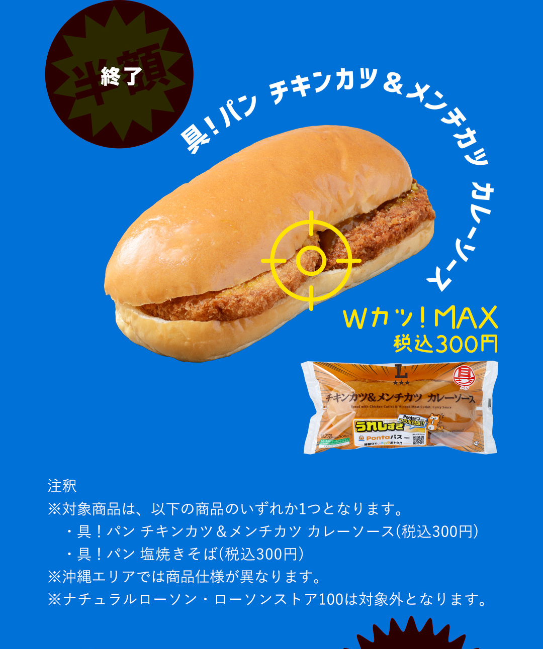 終了 具！パン チキンカツ＆メンチカツ カレーソース