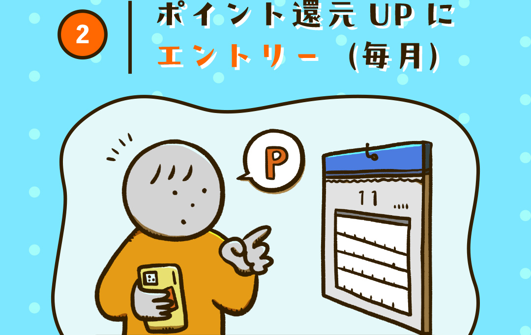 2 ポイント還元UPにエントリー（毎月）