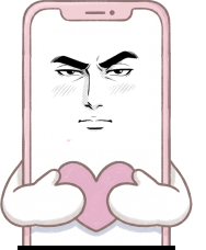 ハートを抱えるスマホのイラスト
